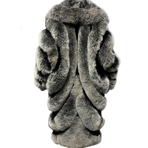 Ribbed Draped Fur Coat | Modern Baby Las Vegas