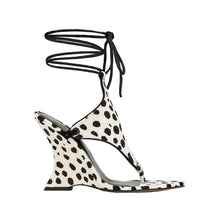 Load image into Gallery viewer, Wrap Wedge Heeled Sandals
