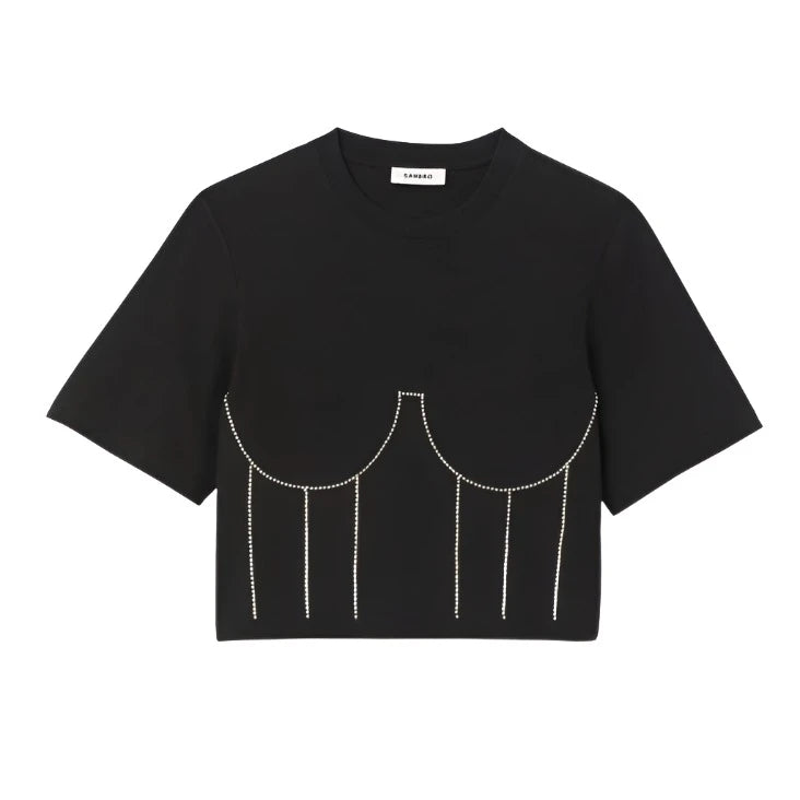 Black Diamond Bralette Cop T-Shirt