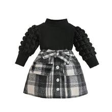Load image into Gallery viewer, Pleated Plaid Skirt Set
