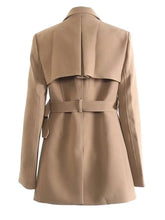 Load image into Gallery viewer, Irregular Belted Blazer Jacket
