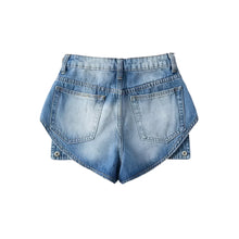 Load image into Gallery viewer, Button Spliced Denim Mini Skort
