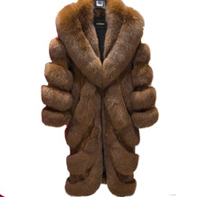 Load image into Gallery viewer, Ribbed Draped Fur Coat
