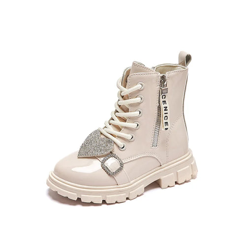 Rhinestone Heart Boots