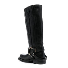 Load image into Gallery viewer, Square Toe Belted Buckle Boots
