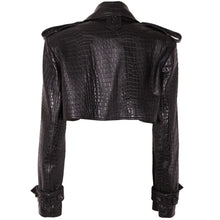 Load image into Gallery viewer, Short Croc Leather Jacket
