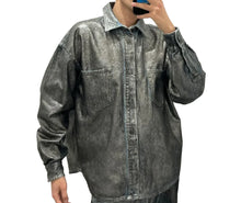 Load image into Gallery viewer, Metallic Brushed Denim Top And Pants
