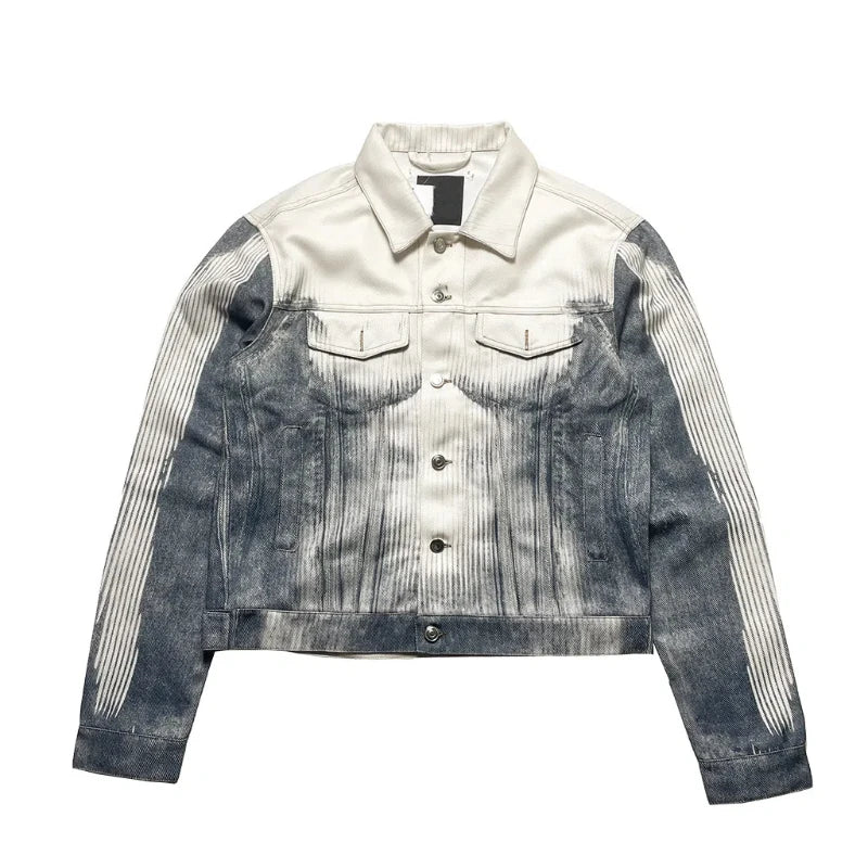 Gradient Figure Denim Jacket-Modern Baby Las Vegas