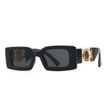 Load image into Gallery viewer, Square Frame Gold Accent Sunglasses
