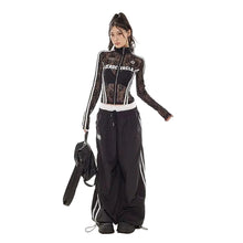 Load image into Gallery viewer, Lace Striped Patch Top-Modern Baby Las Vegas
