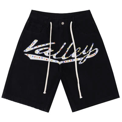 Valley Crystal Denim Shorts