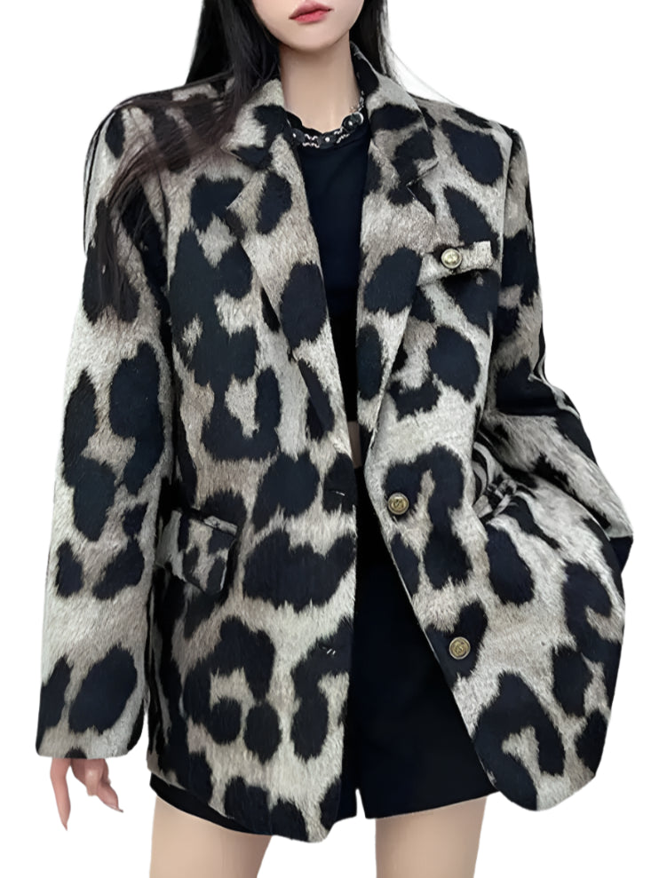 Leopard Blazer Jacket