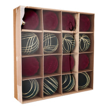 Load image into Gallery viewer, Red and Green Flocked Christmas Tree Ornaments
