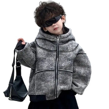 Load image into Gallery viewer, Grey Zipper Fleece Jacket
