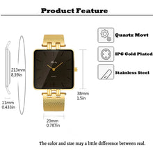 Load image into Gallery viewer, Gold Square Wristwatch
