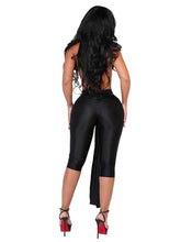 Load image into Gallery viewer, Patch Halter Sash Jumpsuit
