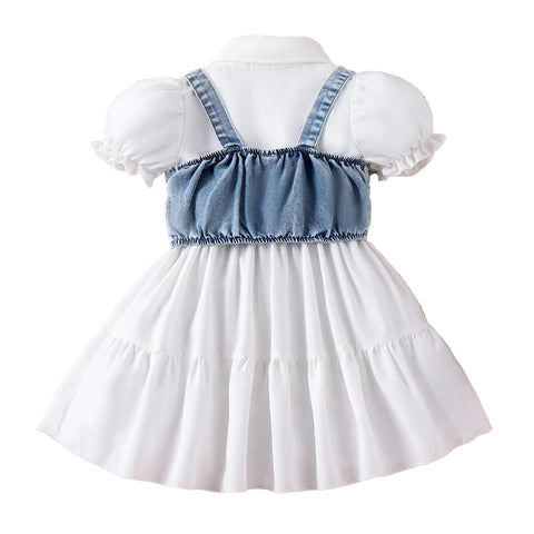 Pearl Vest Patch Dress