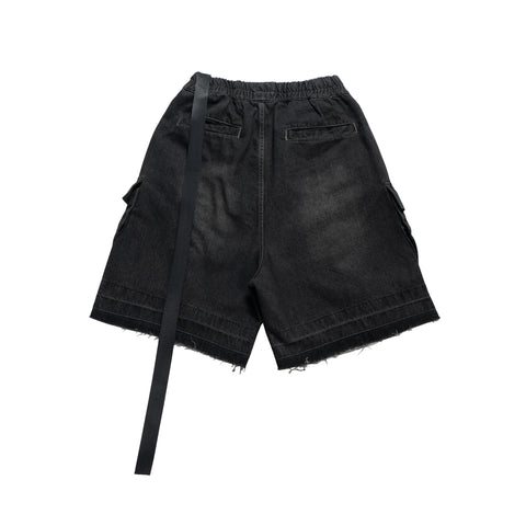 Faded Cargo Denim Shorts-Modern Baby Las Vegas