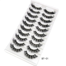 Load image into Gallery viewer, 10 Pair 3D Faux Mink Eyelash Set
