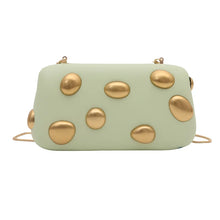 Load image into Gallery viewer, Gold Pebble Beaded Hangbag
