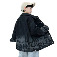 Load image into Gallery viewer, Letter Gradient Denim Jacket
