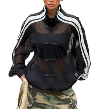 Load image into Gallery viewer, Striped Mesh Top

