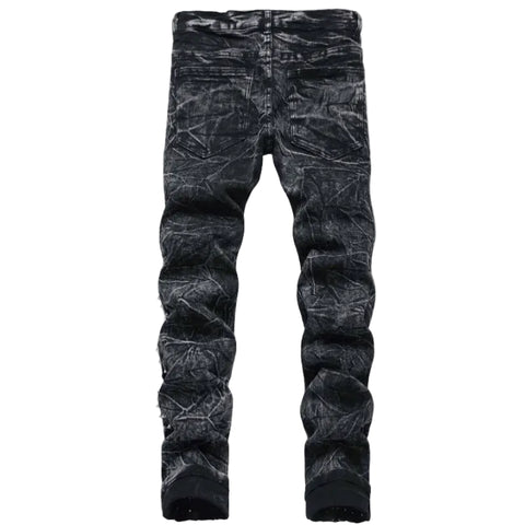 Retro Rivet Studded Denim Jeans