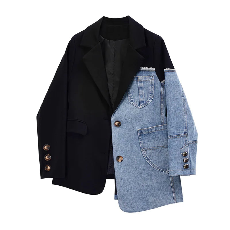 Denim Patch Blazer