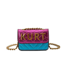 Load image into Gallery viewer, Luxe Leather Gold Letter Handbag
