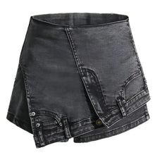 Load image into Gallery viewer, Asymmetrical Denim Skort
