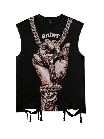 Sleeveless Graphic Tank Top Collection