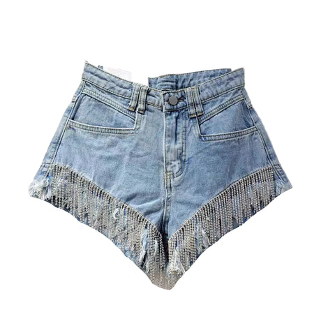 Tassel Denim Shorts