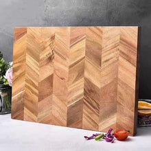 Load image into Gallery viewer, Chevron Acacia wood cutting board
