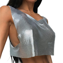Load image into Gallery viewer, Metallic Crop Tank Top
