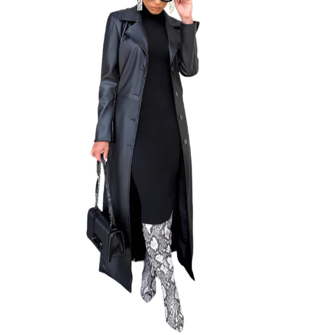 Leather Trench Coat-Modern Baby Las Vegas
