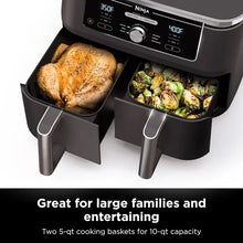 Load image into Gallery viewer, Ninja 10-Quart 6-in-1 Dual XL 2-Basket Air Fryer
