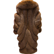 Load image into Gallery viewer, Ribbed Draped Fur Coat
