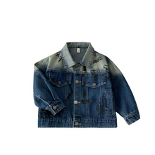 Load image into Gallery viewer, Scribble Ombre Denim Jacket
