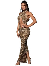 Load image into Gallery viewer, Hollow Out Leopard Dress
