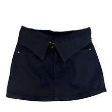 Load image into Gallery viewer, Dark Denim Flap Skirt
