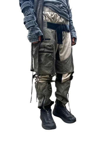 Hollow Asymmetric Distressed Overalls-Modern Baby Las Vegas