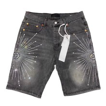 Load image into Gallery viewer, Starburst Crystal Denim Shorts-Modern Baby Las Vegas
