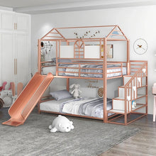 Load image into Gallery viewer, Twin House Bed With Ladder And Slide
