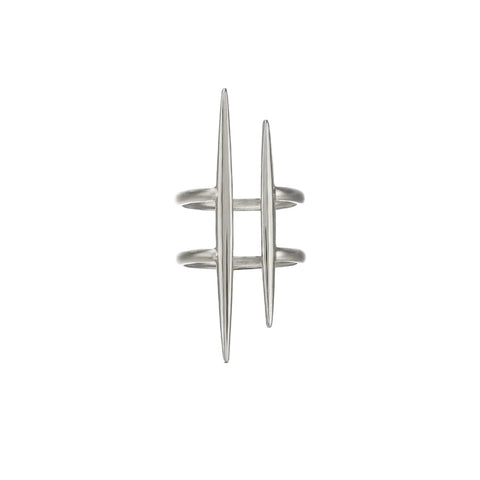 Vintage 18K Gold Plated Parallel Double Line Ring