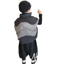 Load image into Gallery viewer, Patch Plaid Puffer Vest
