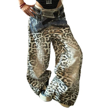 Load image into Gallery viewer, 3D Print Patch Faded Leopard Denim Jeans
