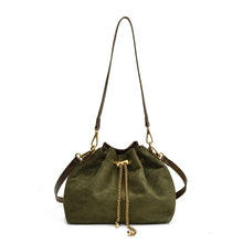 Load image into Gallery viewer, Suede Drawstring Bucket Handbag
