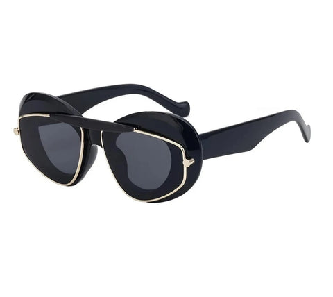 Double Frame Geometric Sunglasses-Modern Baby Las Vegas