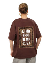Load image into Gallery viewer, Brown Paisley Back Printed T-Shirt
