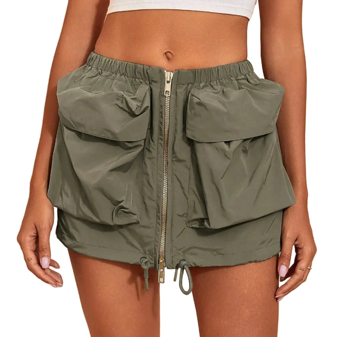 Cargo Pocket Zipper Skirt | Modern Baby Las Vegas